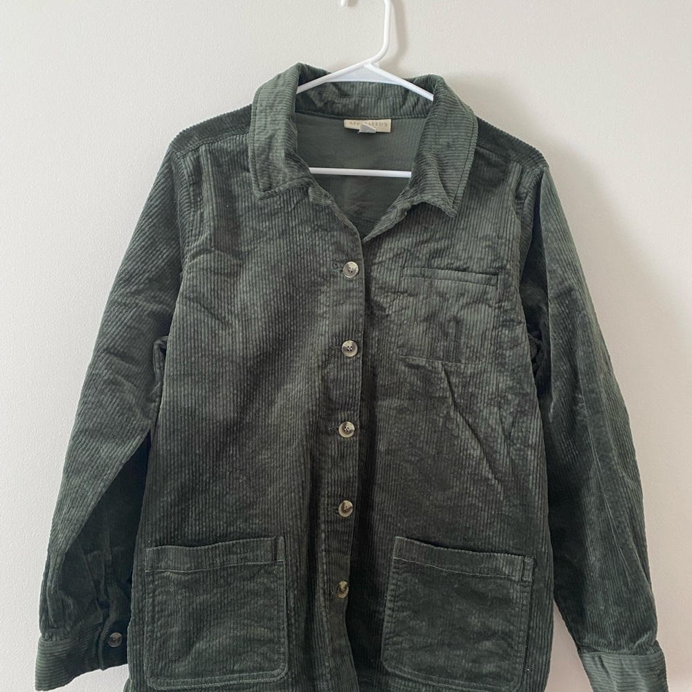 Dark green corduroy jacket. Nice for spring and fall.